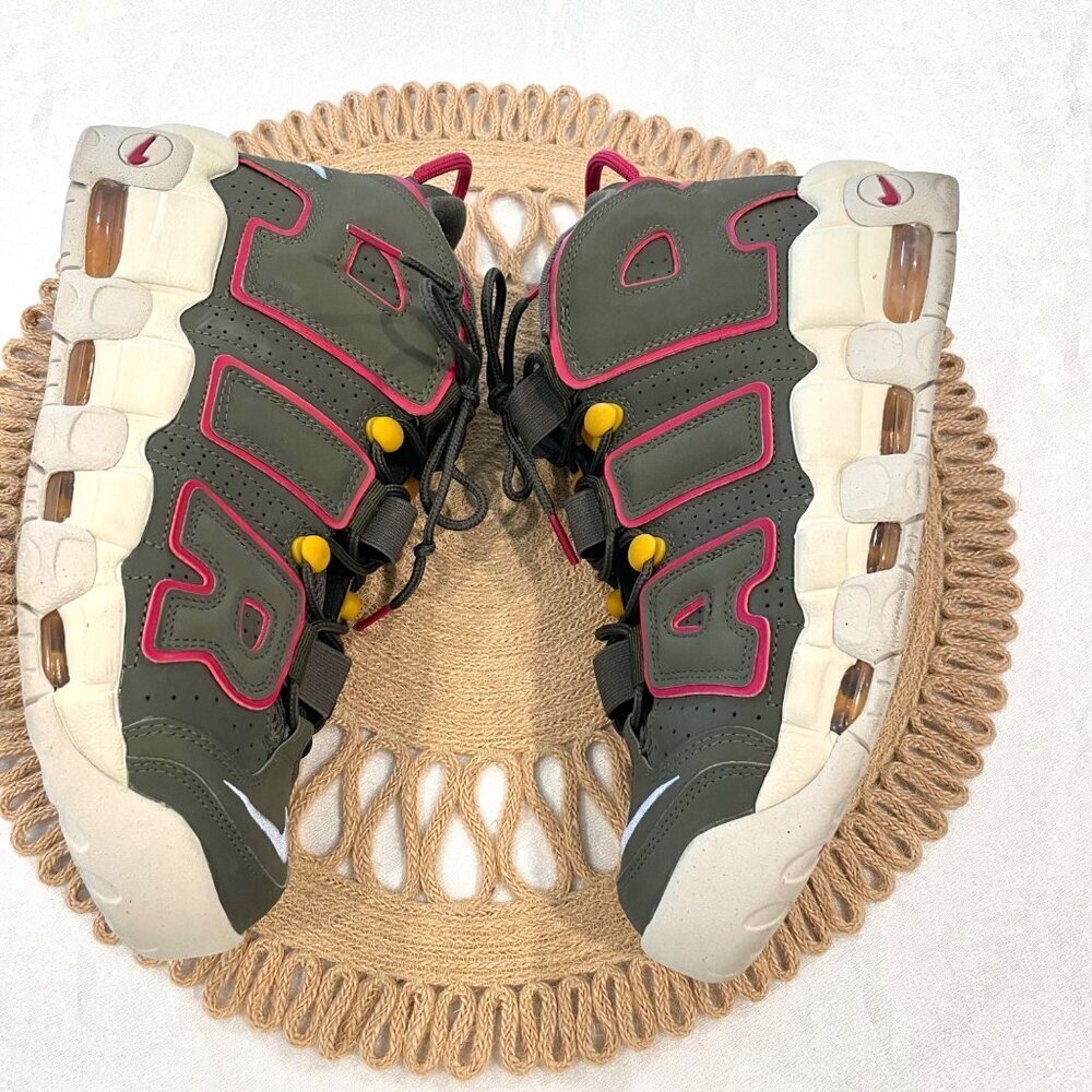 Nike Air More Uptempo Cargo Khaki Sneakers DH0622-300 Size 9.5 Men's - Picture 4 of 10